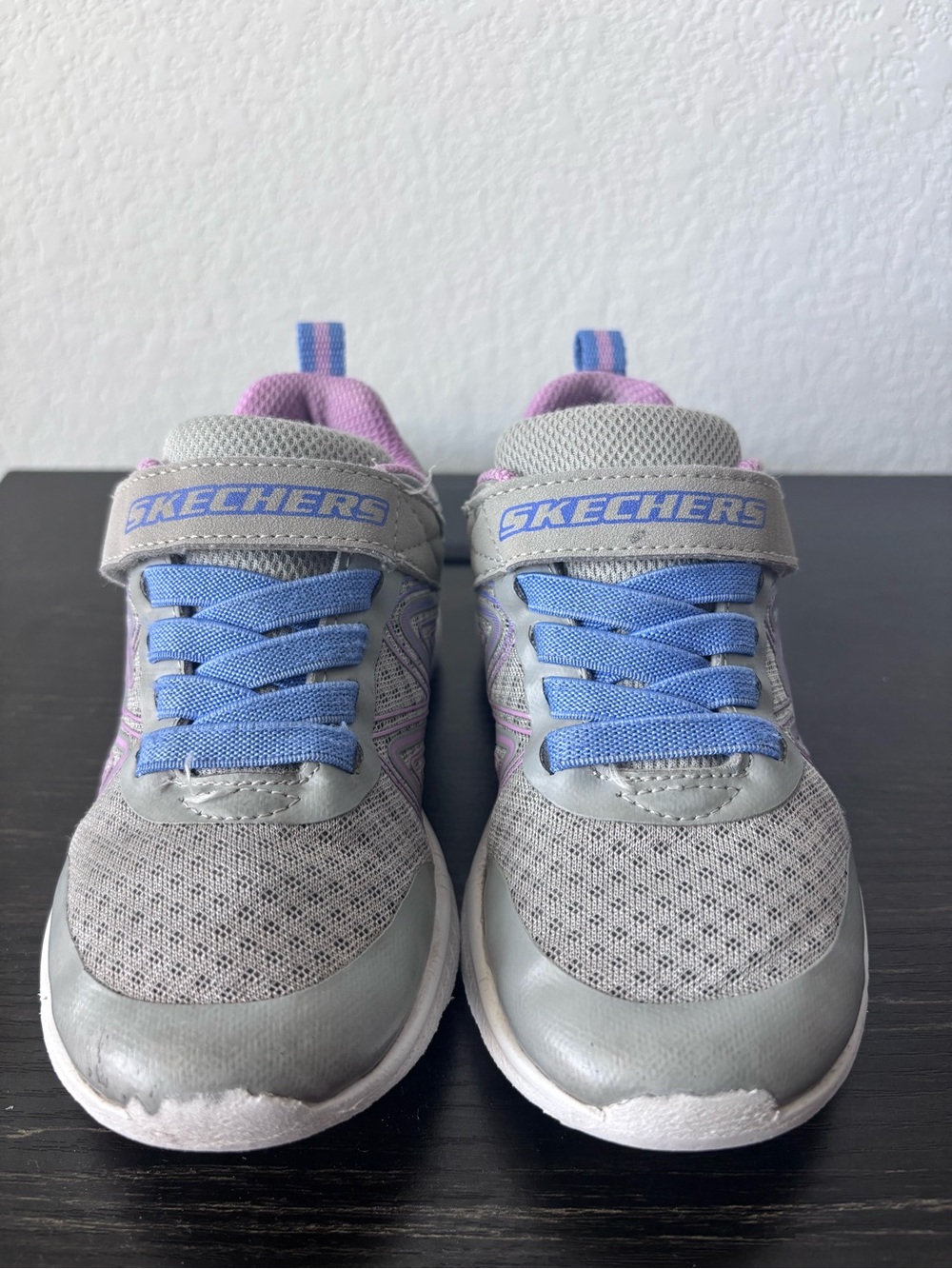 Skechers Gray, Blue & Pink Kids' Athletic Sneakers